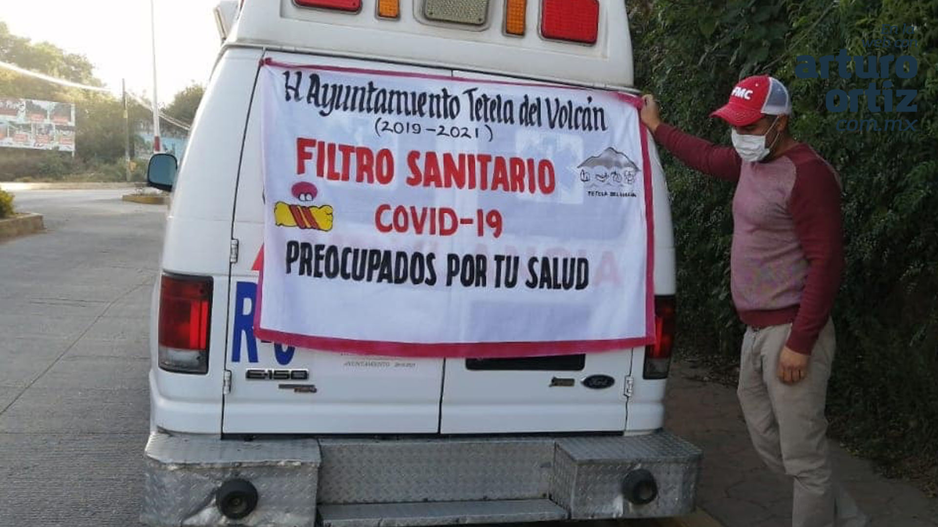 INSTALAN FILTROS SANITARIOS EN ACCESOS AL MUNICIPIO DE TETELA DEL VOLCÁN