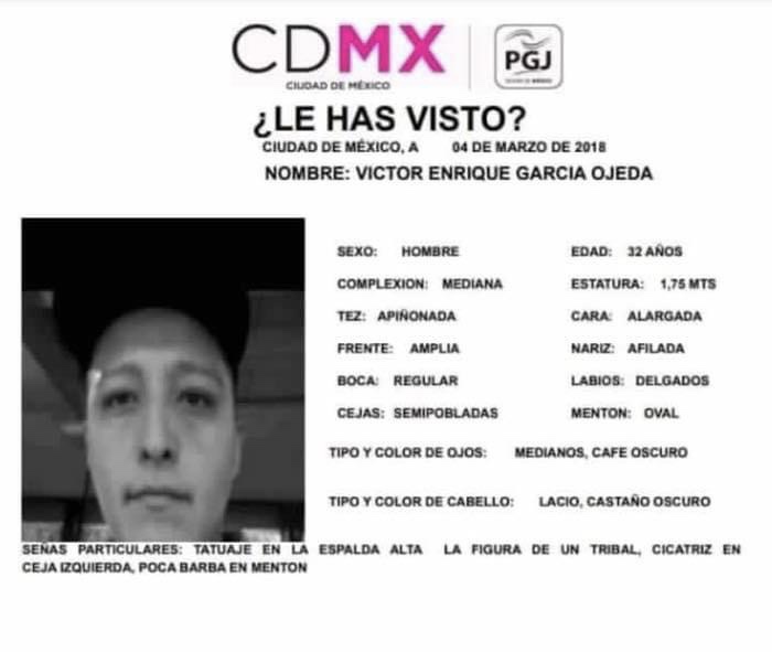 IDENTIFICAN CUERPO EN MORELOS, FUE REPORTADO COMO DESAPARECIDO EN CDMX DESDE 2018