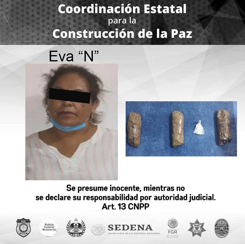 DETIENEN A MUJER EN CUERNAVACA CON VARIAS SUSTANCIAS