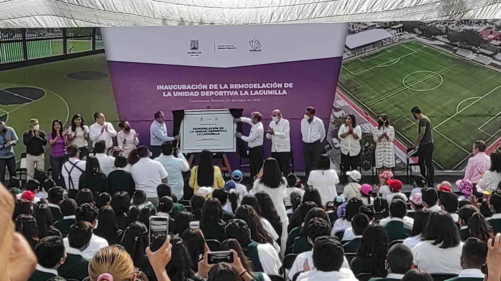 INAUGURA CUAUHTÉMOC BLANCO REMODELACIÓN DE LA UNIDAD DEPORTIVA LA LAGUNILLA