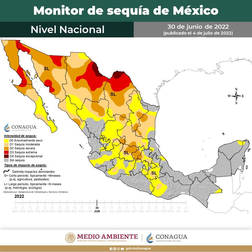 MÁS DEL 40% DEL TERRITORIO MEXICANO EN CONDICIONES DE SEQUÍA