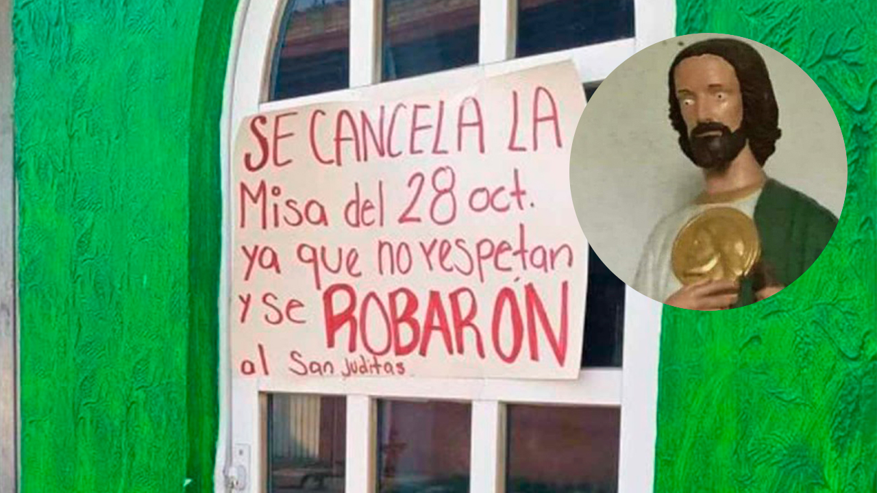 ROBAN IMAGEN DE SAN JUDAS TADEO Y CANCELAN MISA