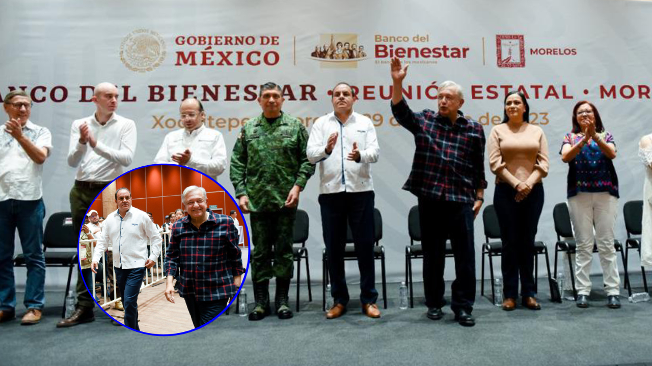 AMLO Y CUAUHTÉMOC BLANCO PRESIDEN REUNIÓN ESTATAL DEL BANCO BIENESTAR