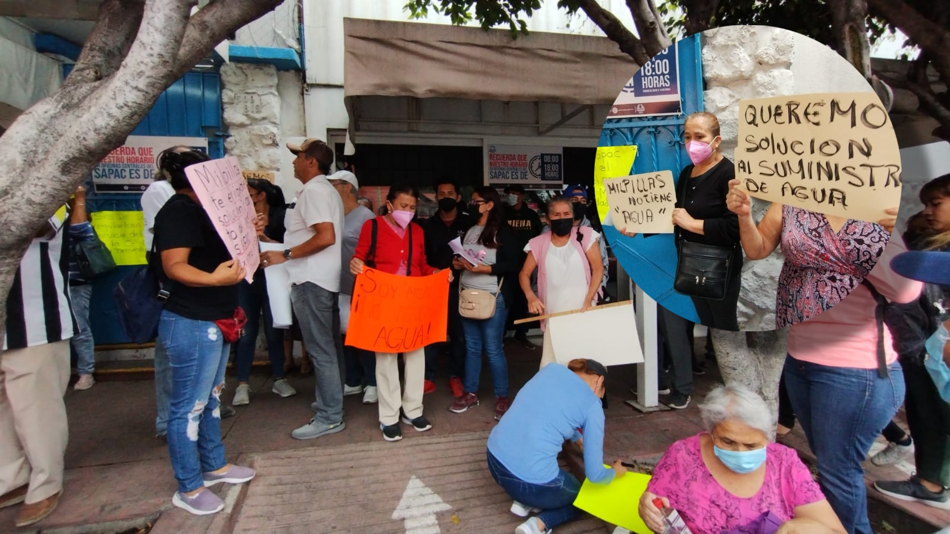 AFECTADOS POR FALTA DE AGUA TOMAN INSTALACIONES DEL SAPAC