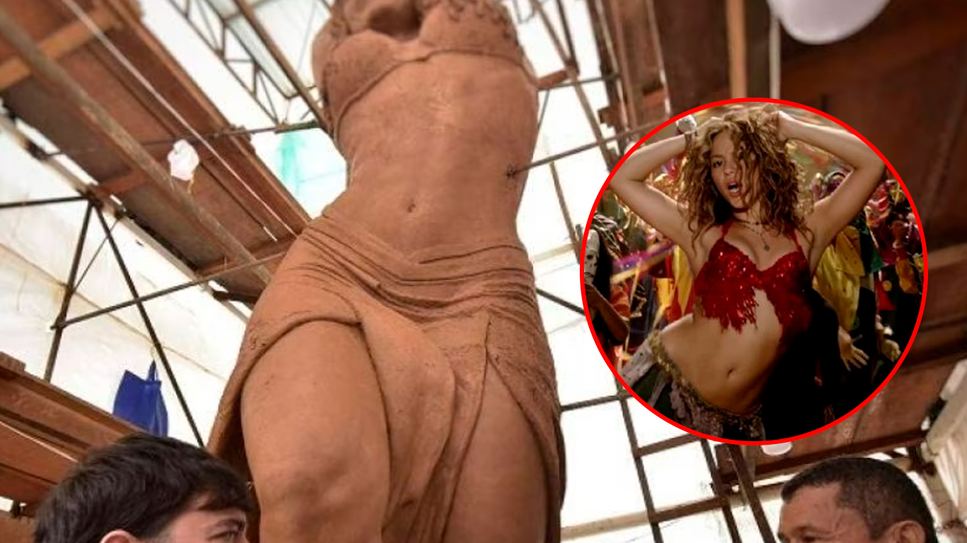 AVANCE DE LA ESTATUA DE SHAKIRA ¡MEDIRÁ MÁS DE 6 METROS! 