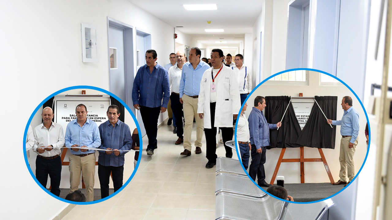 GOBERNADOR INAUGURA SALA DE ESTANCIA EN EL HOSPITAL GENERAL DE CUAUTLA