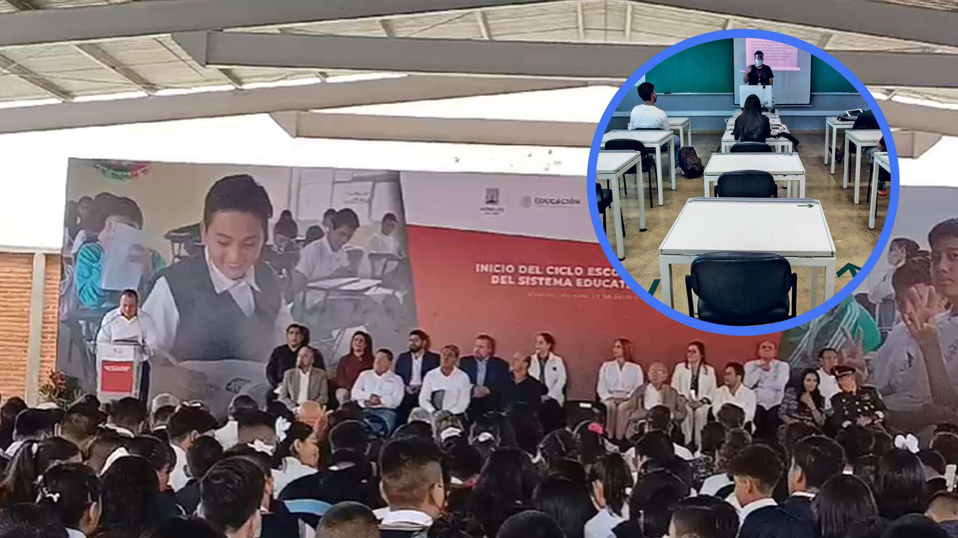 GOBERNADOR DE MORELOS DA BANDERAZO DE INICIO AL CICLO ESCOLAR 2023-2024