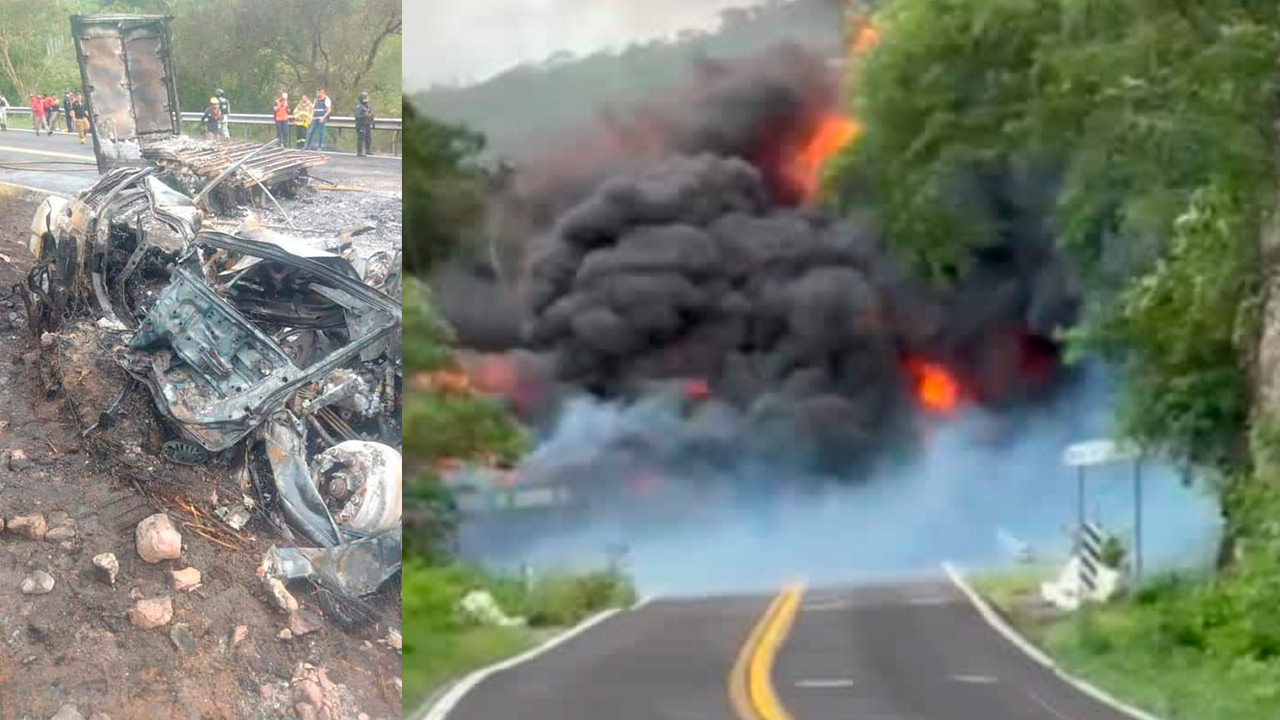 VIDEO: EXPLOTA PIPA CON GAS LP TRAS ACCIDENTARSE; REPORTAN 8 MUERTOS