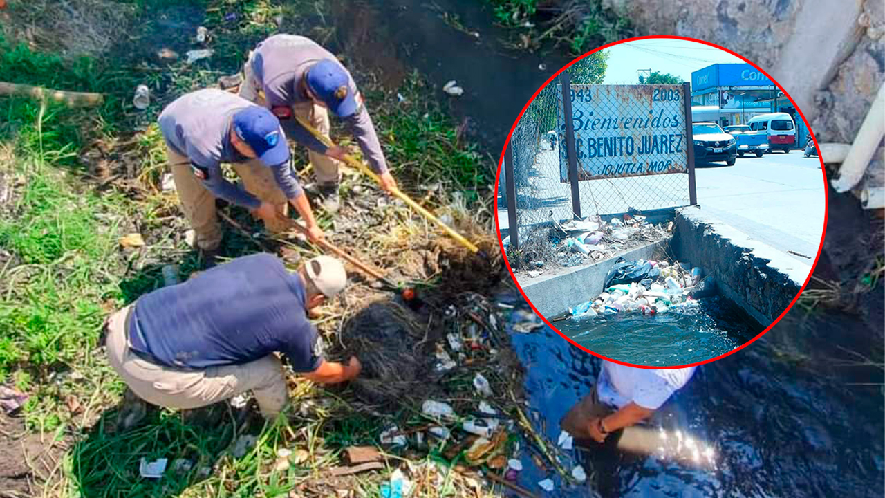 EN JOJUTLA CONTINÚAN TIRANDO BASURA EN CANALES DE AGUA