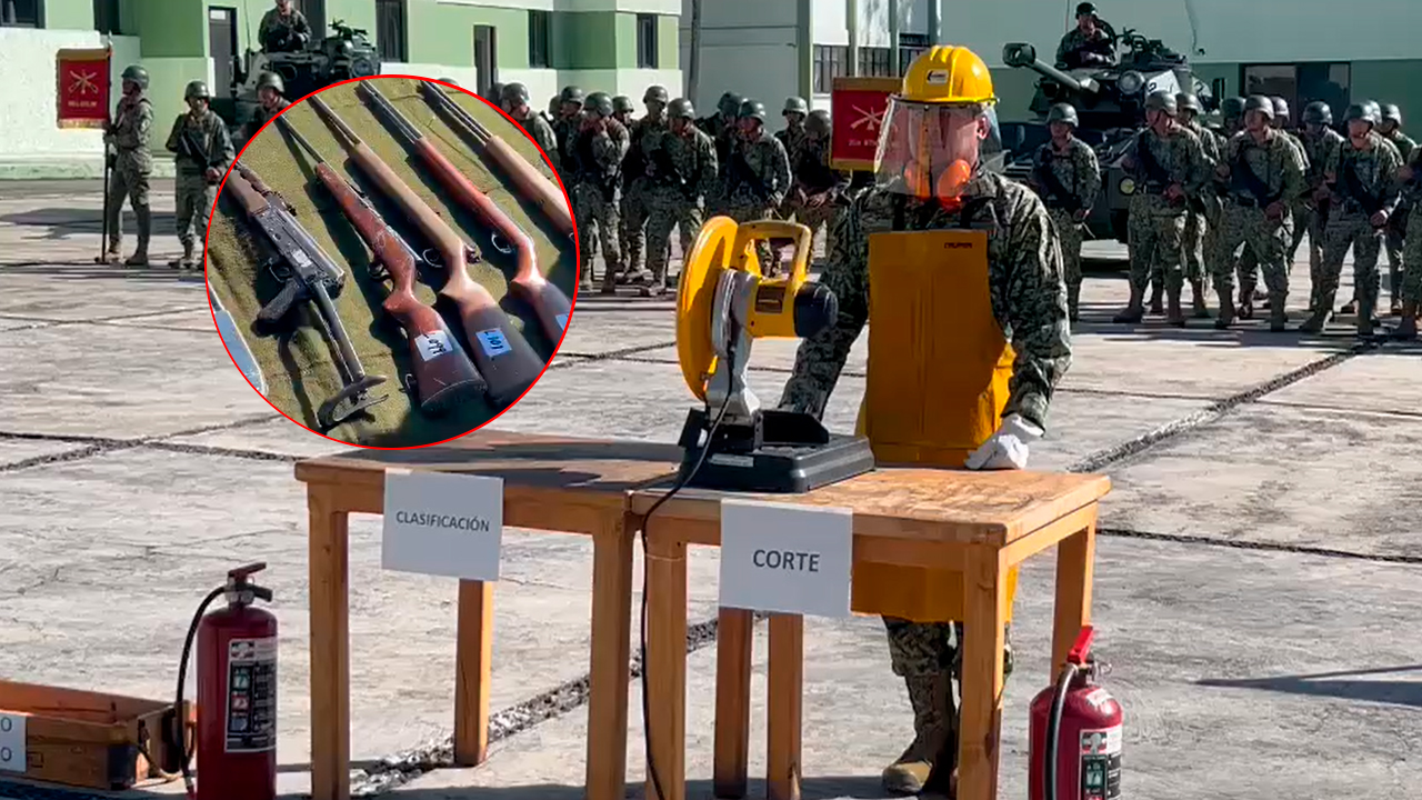 DESTRUYEN 116 ARMAS DE FUEGO DECOMISADAS POR LA SEDENA