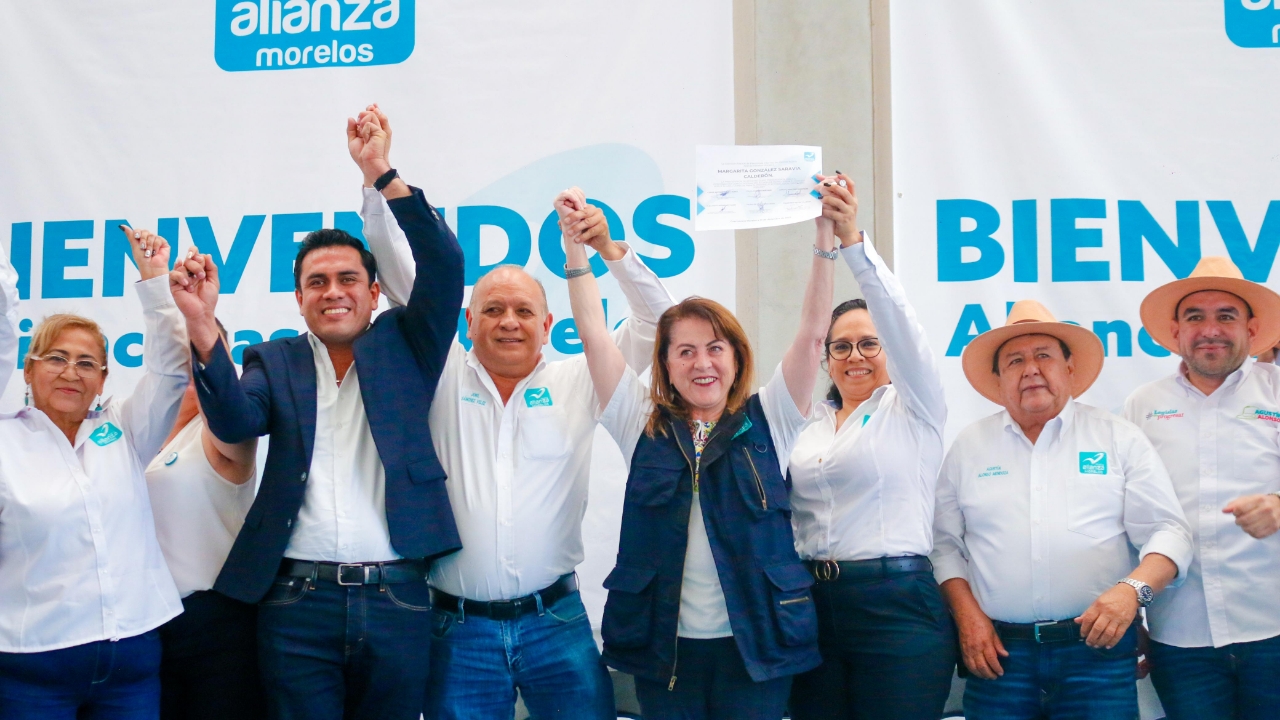 NUEVA ALIANZA ENTREGA CONSTANCIA A MARGARITA GONZÁLEZ SARAVIA COMO PRECANDIDATA A LA GUBERNATURA DE MORELOS