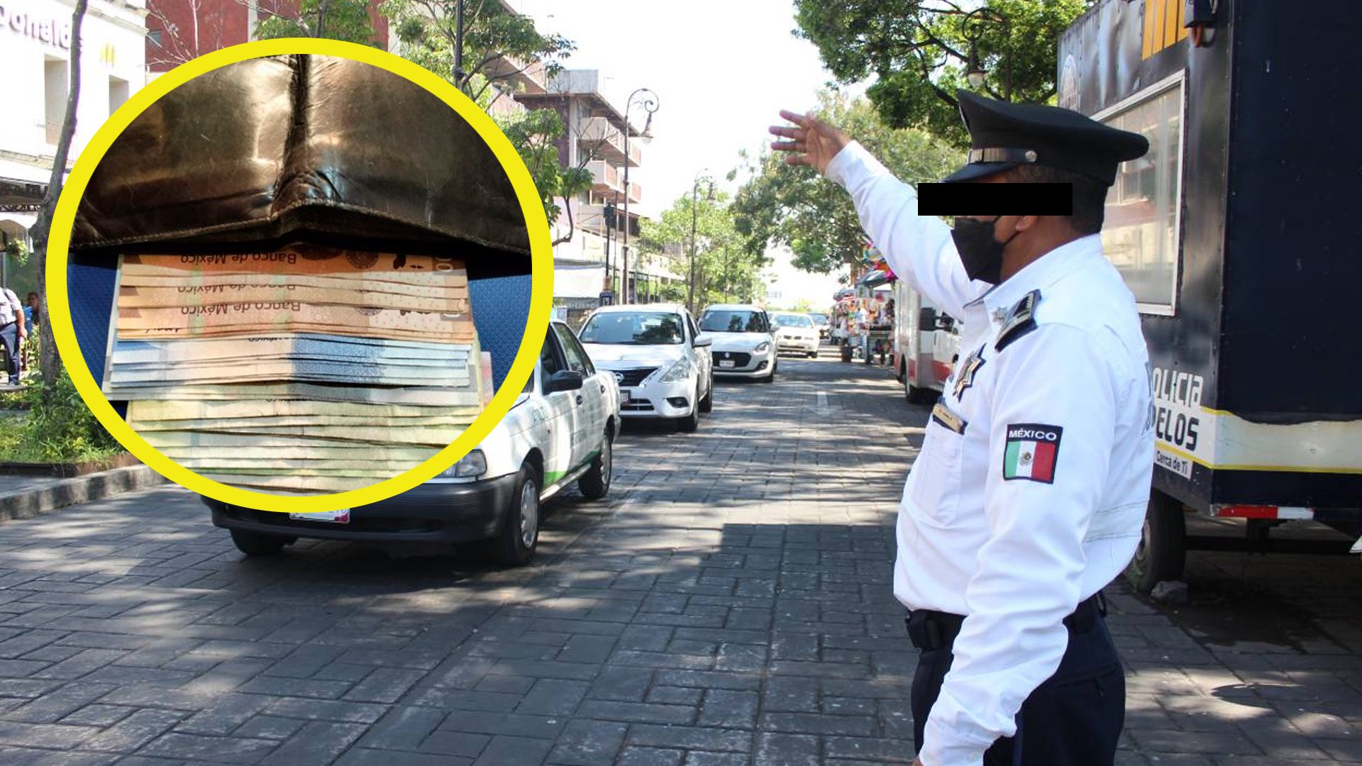 POLICÍA DE TRÁNSITO DE CUERNAVACA REGRESA CARTERA CON 10 MIL PESOS