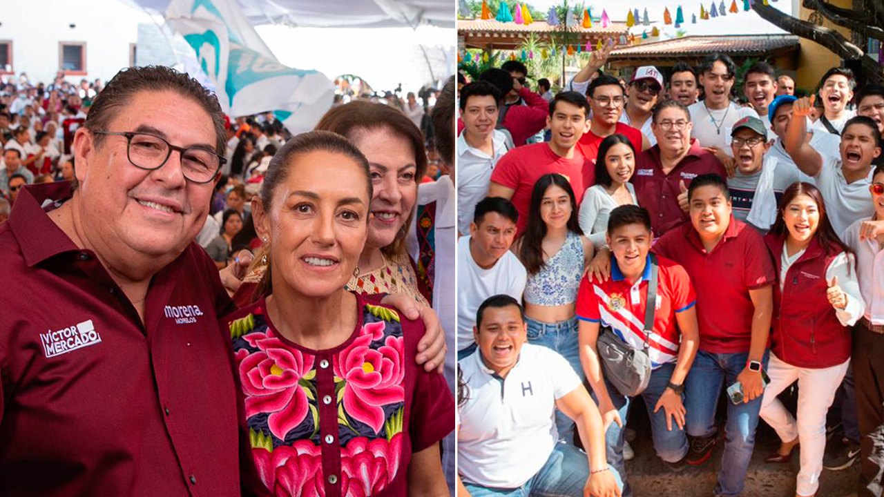 VÍCTOR MERCADO ACOMPAÑA A SHEINBAUM EN ENCUENTRO CON JÓVENES Y MILITANTES DE MORENA EN MORELOS