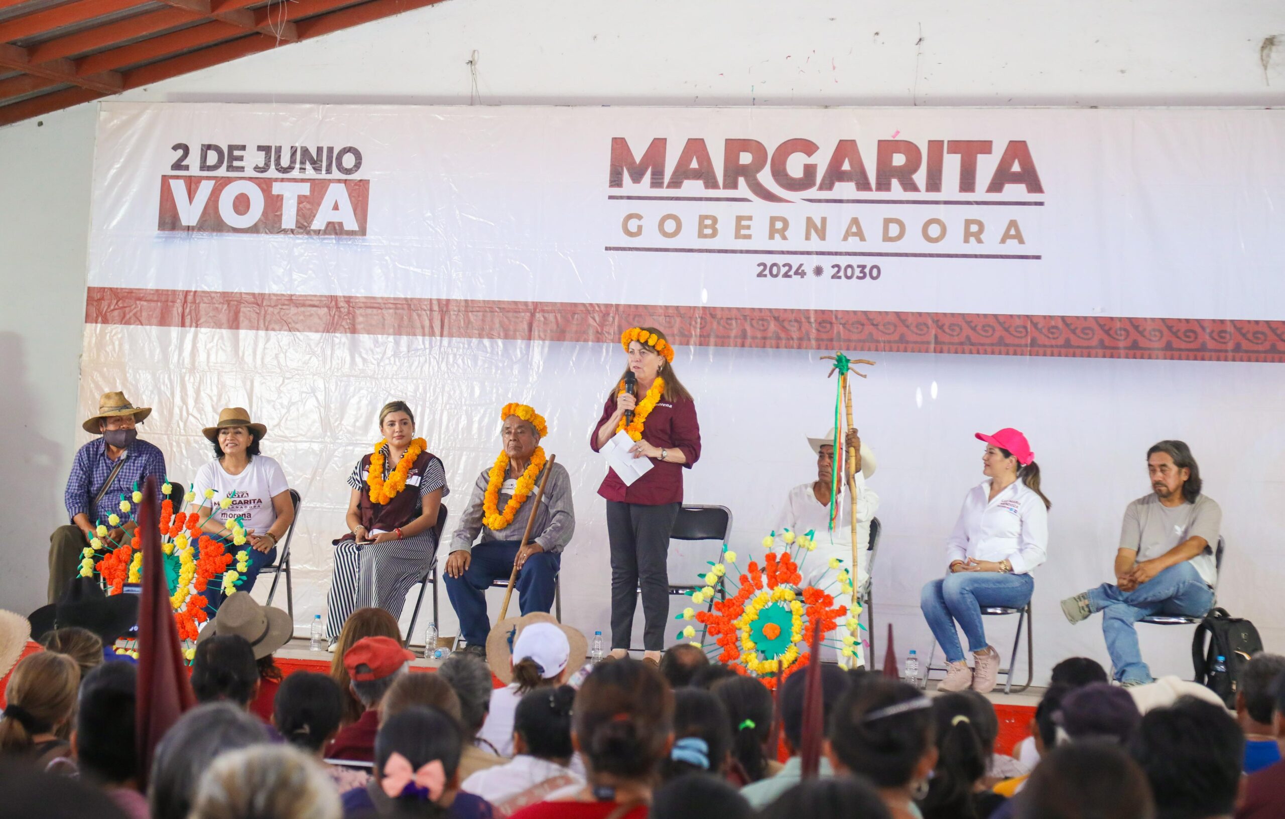 ANUNCIA MARGARITA GONZÁLEZ  SARAVIA INVERSIÓN PARA XOXOCOTLA Y LOS PUEBLOS INDÍGENAS