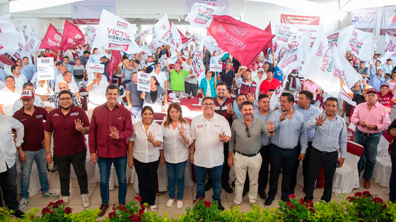 VÍCTOR MERCADO Y MARGARITA GONZÁLEZ DAN MUESTRA DE UNIDAD Y CONTINUIDAD DE LA 4T, TRAS RECIBIR RESPALDO DE TRANSPORTISTAS