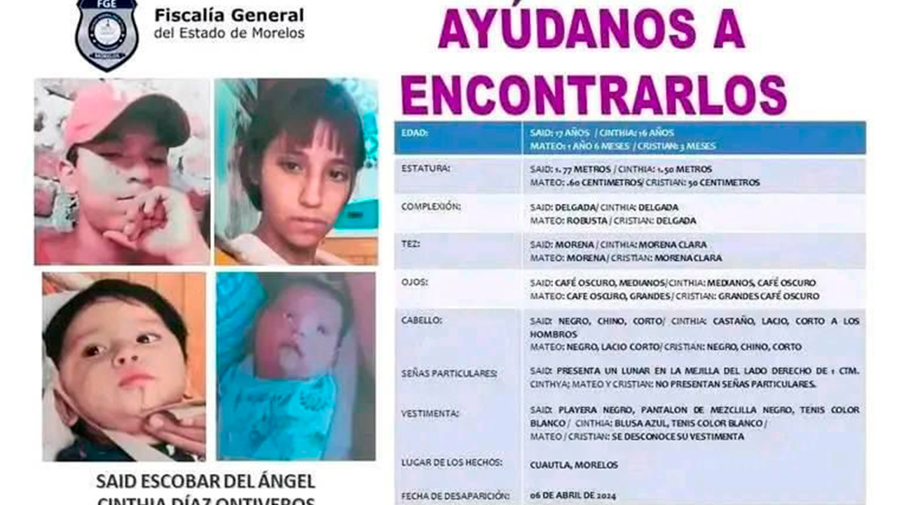 FAMILIA DE MENORES DE EDAD CUMPLIRÁN 3 MESES DESAPARECIDOS