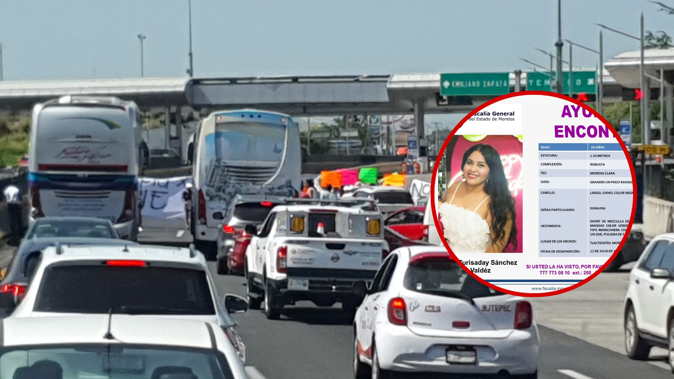 CON BLOQUEO EN LA AUTOPISTA EXIGEN A LA FGM LA BÚSQUEDA DE ZURISADAY