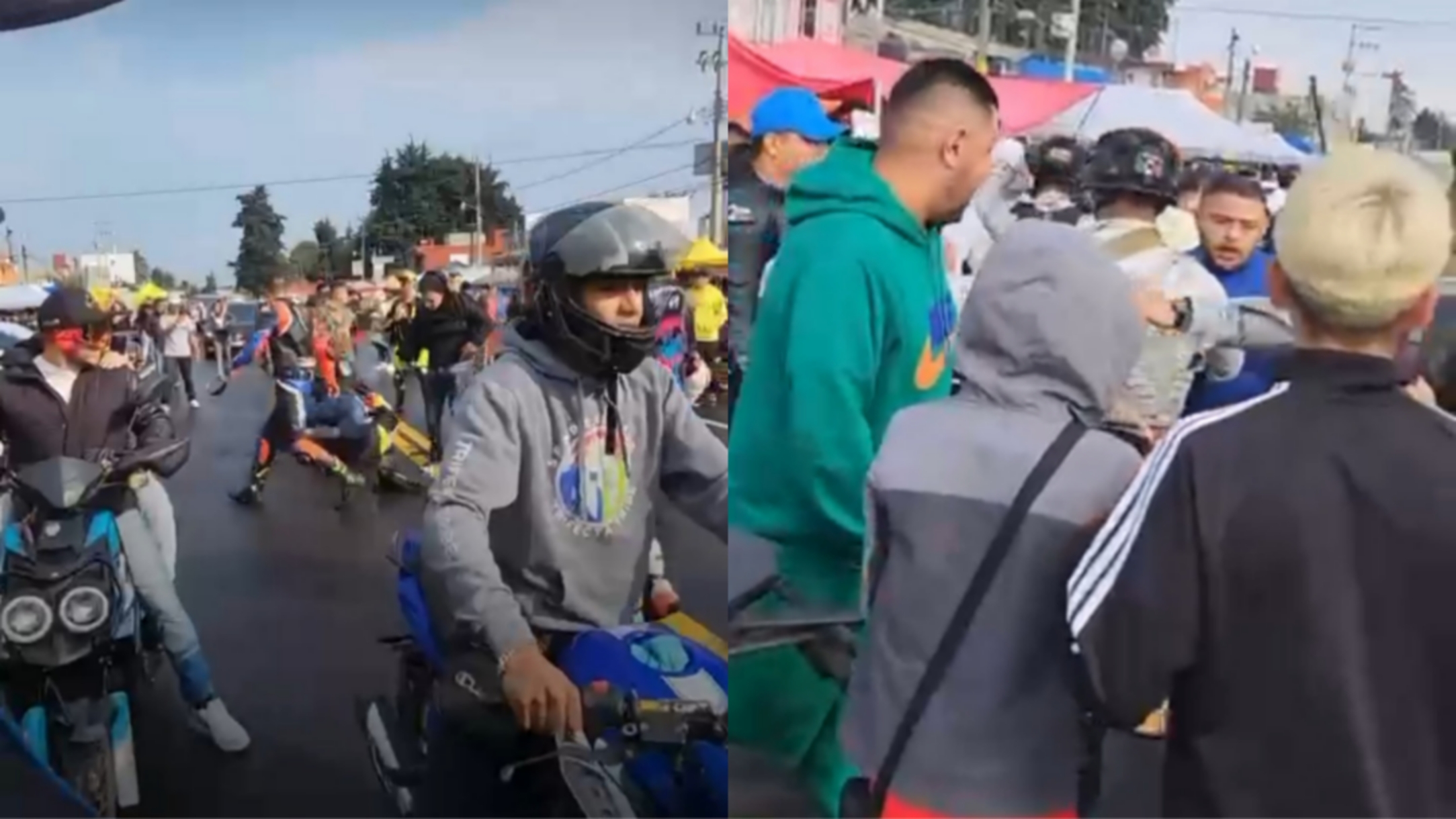 VIDEO: PELEA CAMPAL ENTRE ‘BIKERS’ EN TRES MARÍAS, HUITZILAC