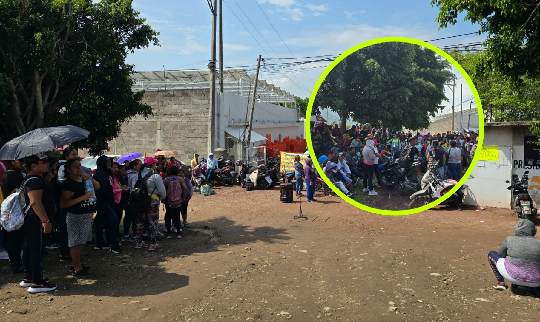 SE MANIFIESTAN NUEVAMENTE TRABAJADORES DEL VIVERO DE YAUTEPEC