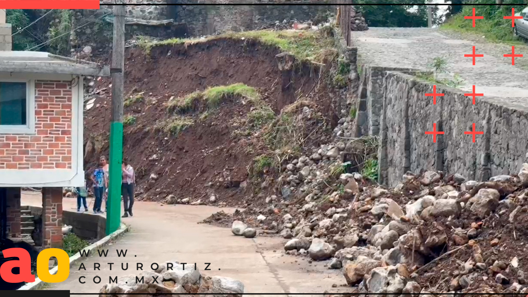 COLAPSÓ UN MURO EN SANTA MARÍA AHUACATITLÁN; PC CUERNAVACA IDENTIFICA NUEVAS ZONAS DE RIESGO