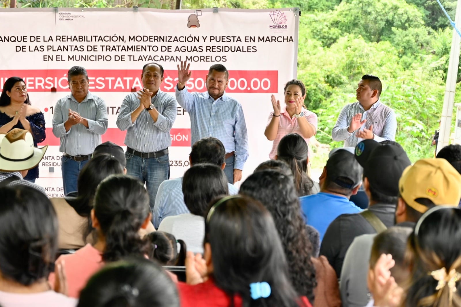 ENCABEZA SAMUEL SOTELO ARRANQUE DE REHABILITACIÓN Y PUESTA EN MARCHA DE LA PTAR EN TLAYACAPAN