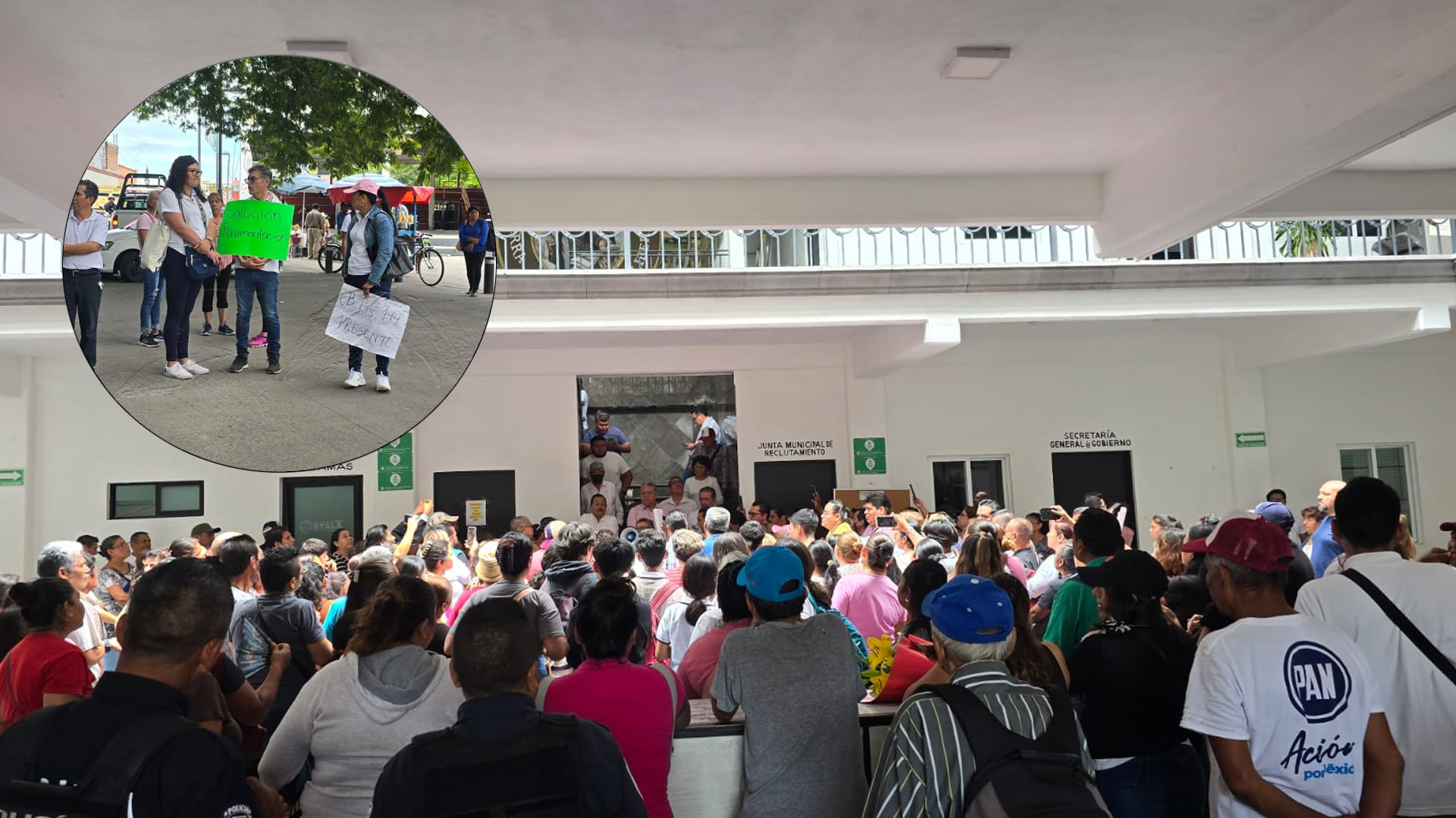 SE MANIFIESTAN ALUMNOS Y PADRES DE FAMILIA DEL CBTIS 194 DE AYALA