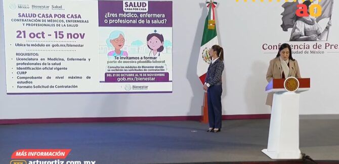 INICIA CONTRATACIÓN DE MÉDICOS PARA SALUD CASA POR CASA