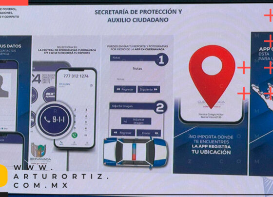 La Secretaría de Protección y Auxilio Ciudadano presentó este lunes la aplicación para dispositivos inteligentes "C4 Cuernavaca" que ayudará para hacer reportes de emergencia.