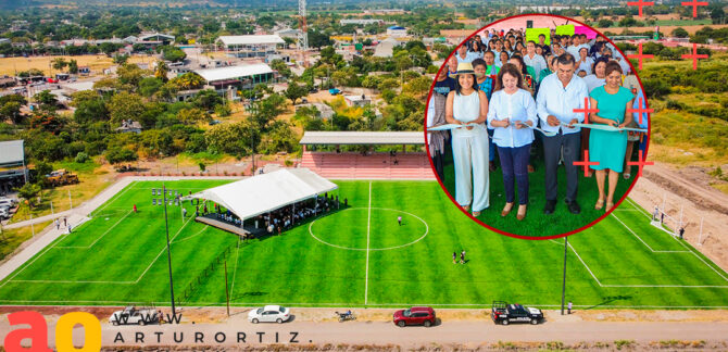 La gobernadora Margarita González Saravia inauguró dos canchas de futbol en Tepalcingo, en coordinación con Sedatu, promoviendo espacios seguros para jóvenes.