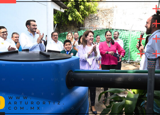 El primer sistema de captación de agua del Programa Cosecha de lluvia se instaló en la Secundaria No. 1 “Profr. Froylán Parroquín García” en Cuernavaca