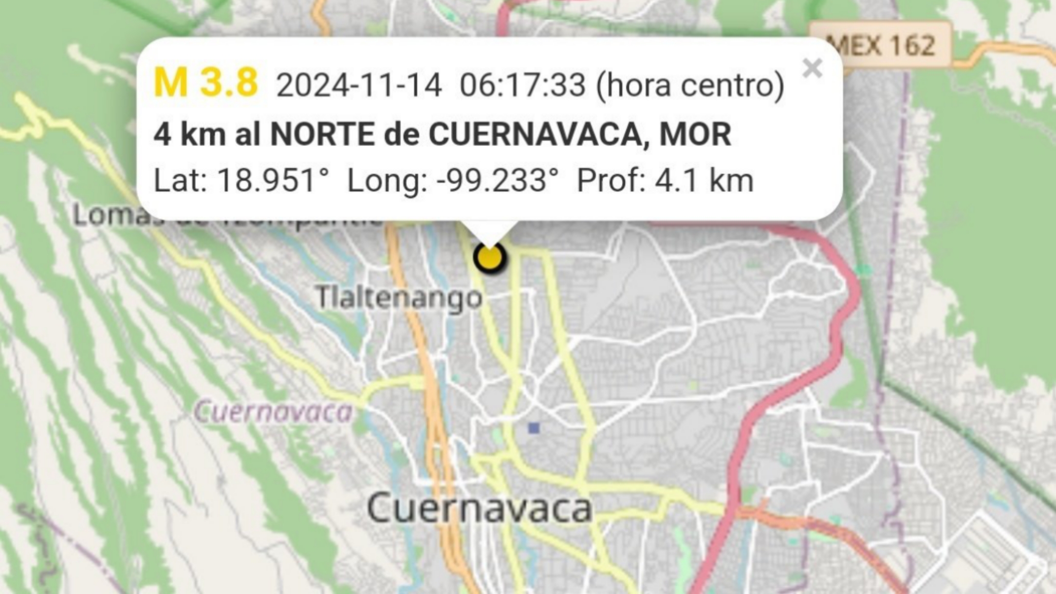 SALDO BLANCO TRAS SISMO EN CUERNAVACA