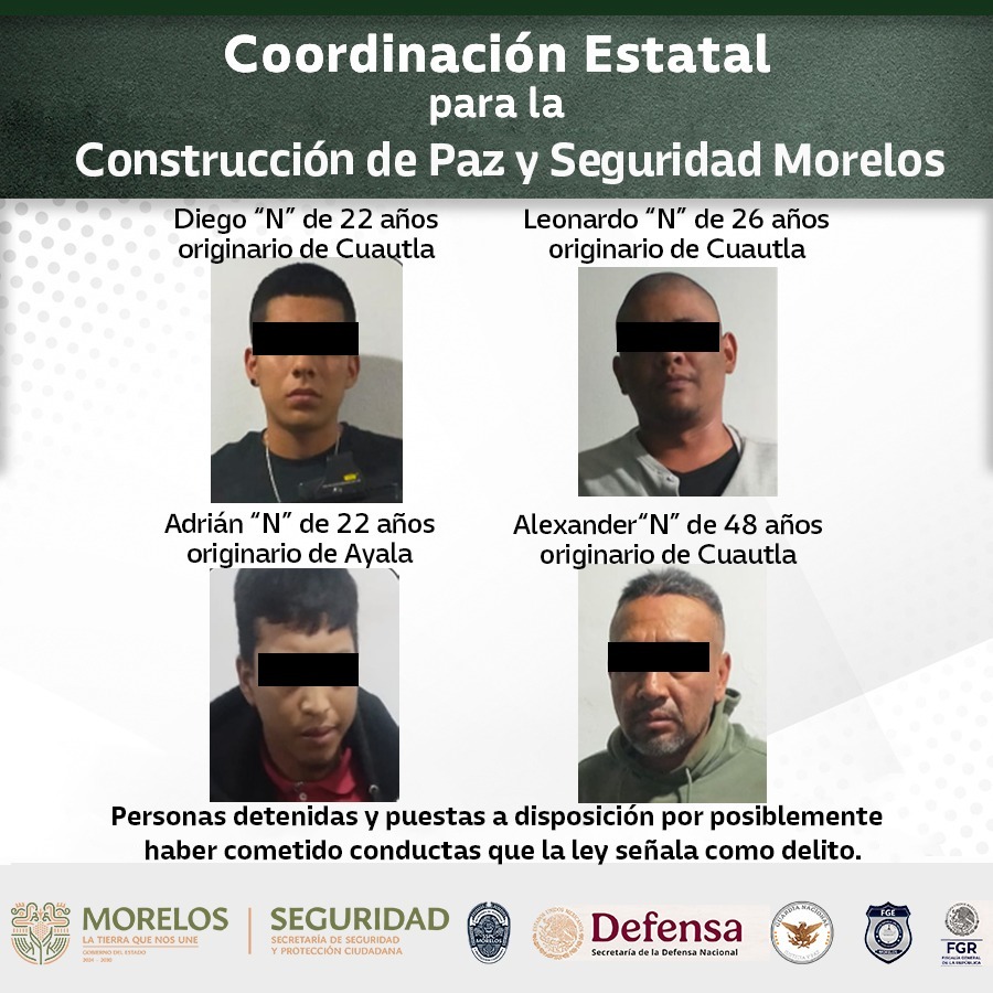 DETIENEN A HOMBRES ARMADOS TRAS LIBERACIÓN EN ATLACHOLOAYA