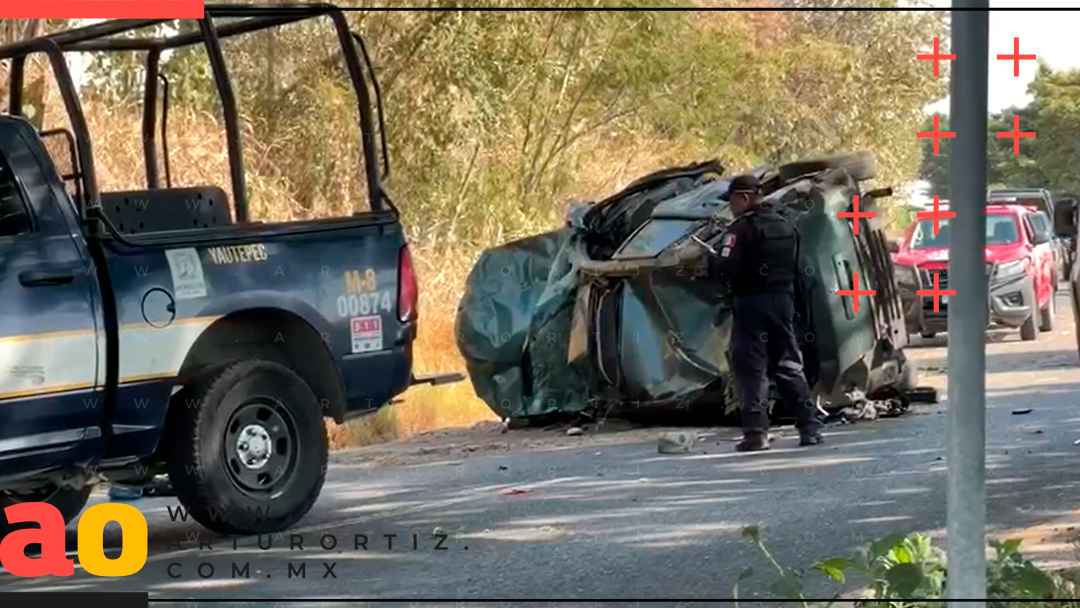 PERSECUCIÓN TERMINA EN VOLCADURA, UN DETENIDO Y UN HERIDO EN YAUTEPEC