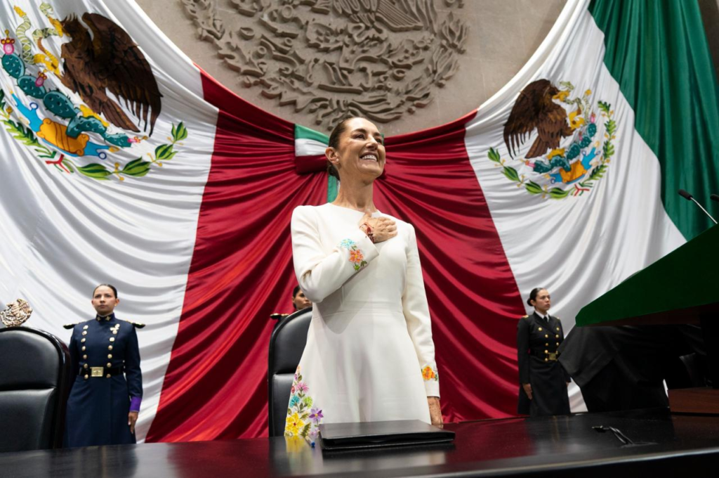 Claudia Sheinbaum durante su toma de protesta como Presidenta de México