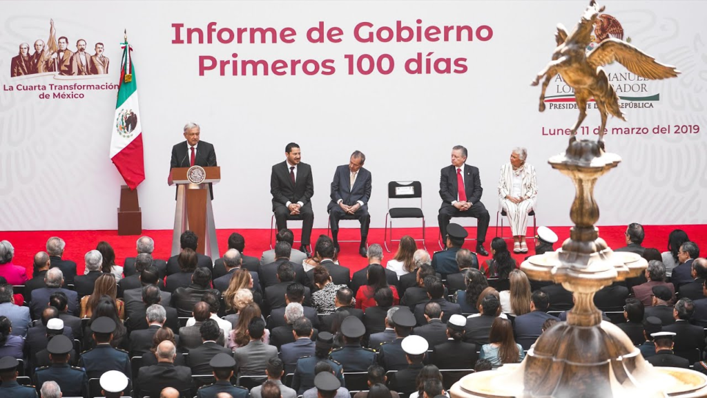 Discurso del ex presidente AMLO en sus primeros 100 días de gobierno