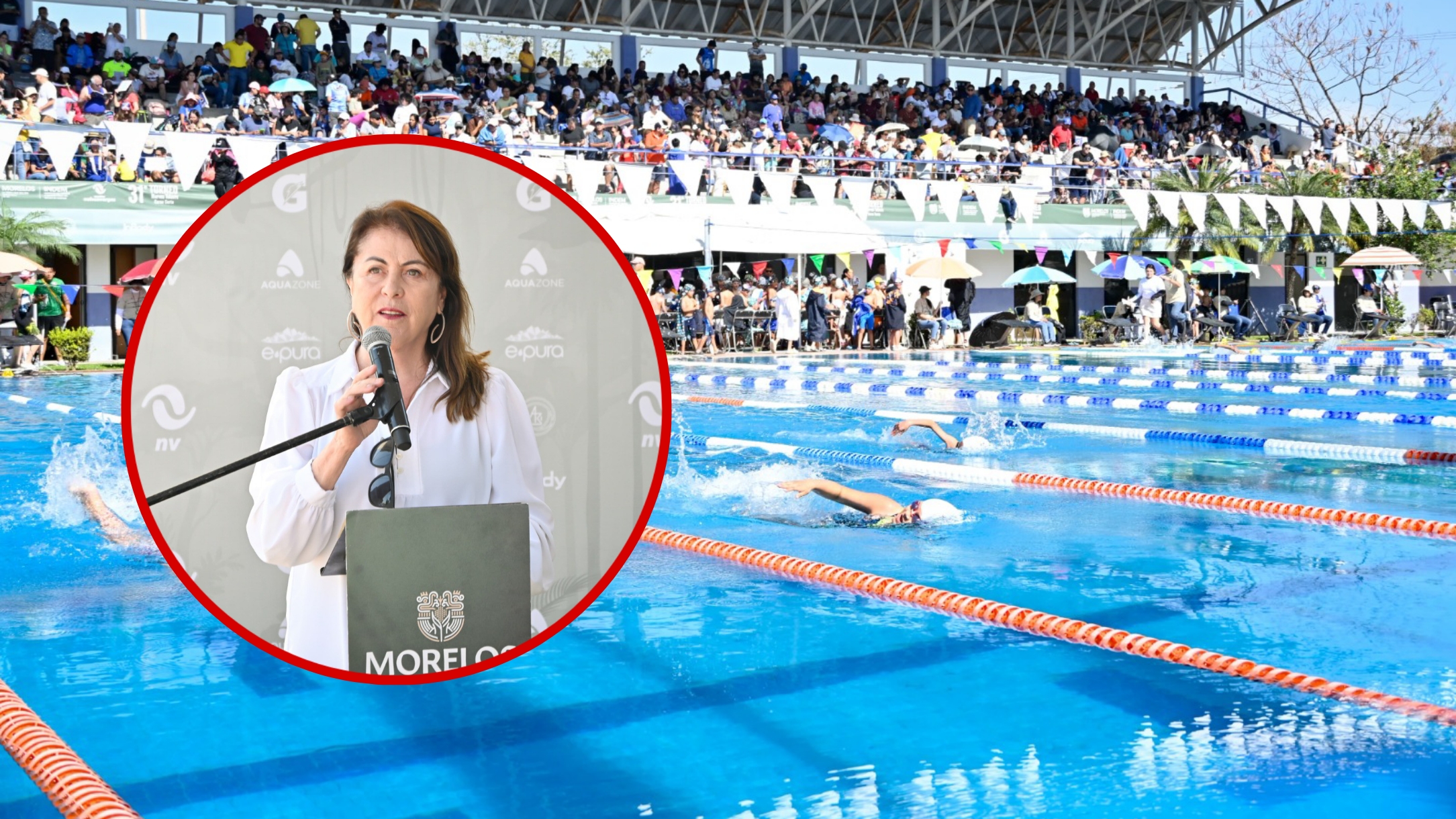 INAUGURA GOBERNADORA EL 31º TORNEO NUEVOS VALORES DE NATACIÓN