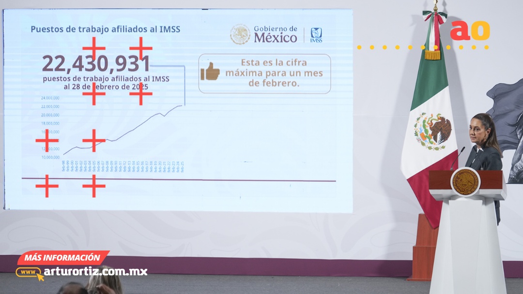 MÉXICO ROMPE RÉCORD EN EMPLEO EN FEBRERO 2025: IMSS