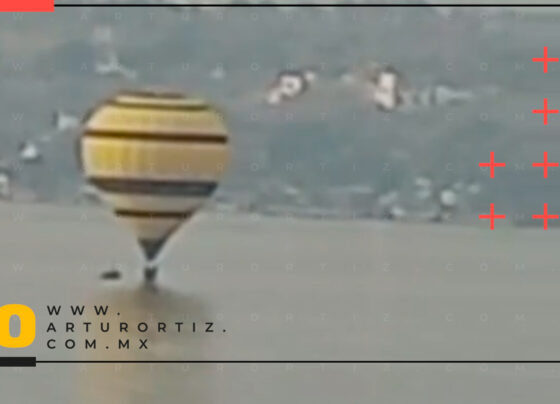 Cae Globo aerostático en el lago de Tequesquitengo.