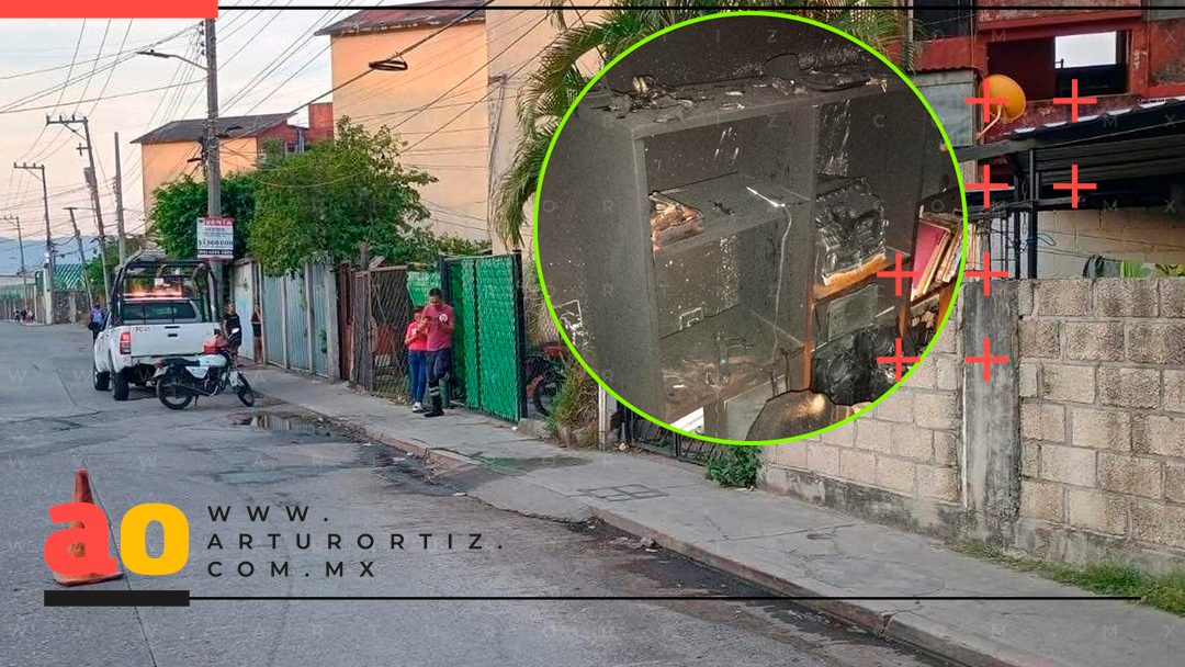 SE INCENDIA DEPARTAMENTO EN JIUTEPEC; DOS PERSONAS HERIDAS