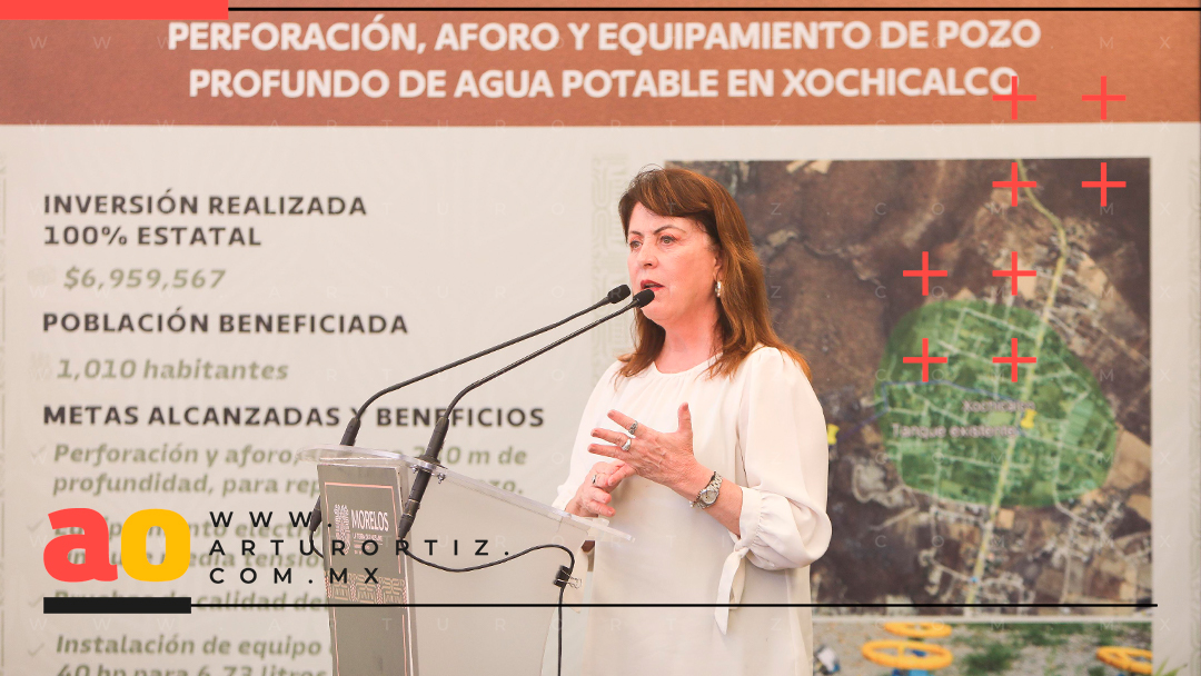 GOBERNADORA ENTREGA POZO DE AGUA POTABLE EN XOCHICALCO, MIACATLÁN