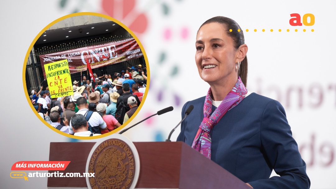 SHEINBAUM EVITA PRONUNCIARSE SOBRE LA CNTE; DOCENTES SE MANTIENEN EN PLANTÓN Y REFUERZAN PROTESTAS