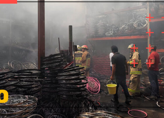 Se incendia bodega de bicicletas Cuautla
