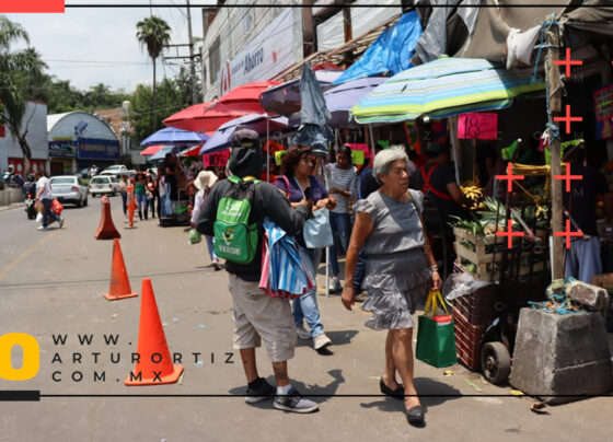 Operativo contra vendedores ambulantes mercado Adolfo López Mateos Cuernavaca