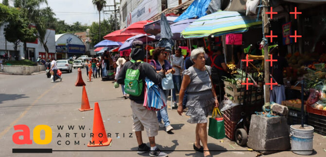 Operativo contra vendedores ambulantes mercado Adolfo López Mateos Cuernavaca