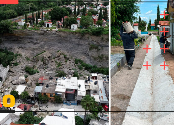 Canaleta en Los Pilares Cuernavaca reduce riesgo de derrumbes