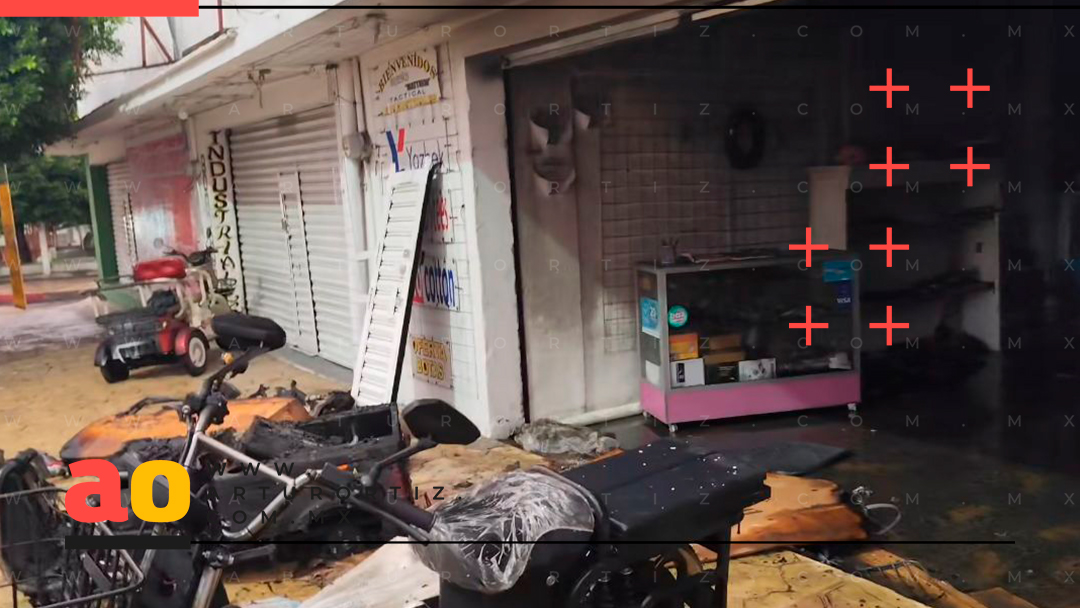 BATERÍA DE LITIO CAUSÓ INCENDIO EN NEGOCIO DE VEHÍCULOS ELÉCTRICOS EN CUAUTLA