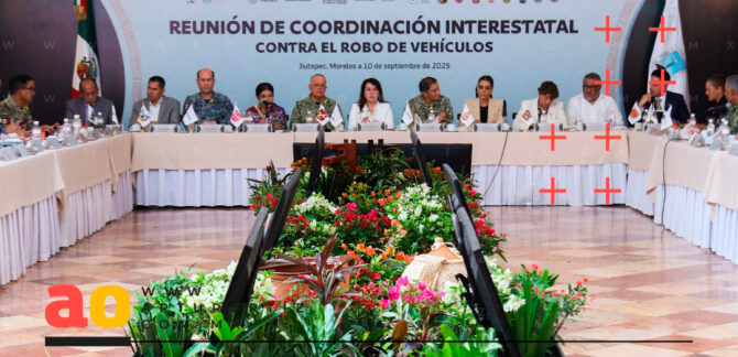 Gobernadora Margarita González Saravia reducción robo de vehículos en Morelos