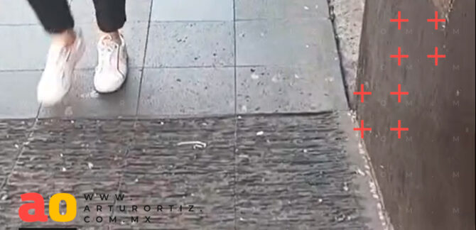 Rayado piso Centro Histórico Cuernavaca