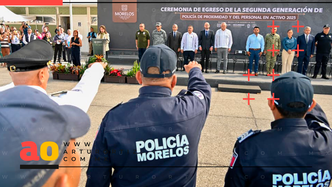 120 POLICÍAS SE GRADUARON EN MORELOS; FORTALECERÁN LA SEGURIDAD DEL ESTADO
