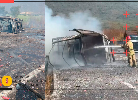 Explosión camioneta pirotecnia Autopista Siglo XXI Tlaquiltenango